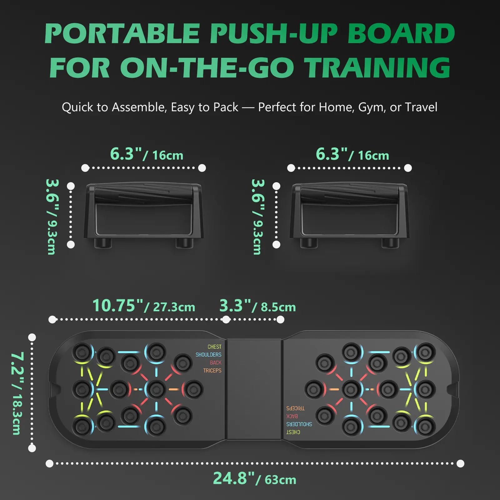 Push up Board, Abdominal and Chest Muscle Training Folding Push up Stand, Portable Fitness Equipment for Home Gym