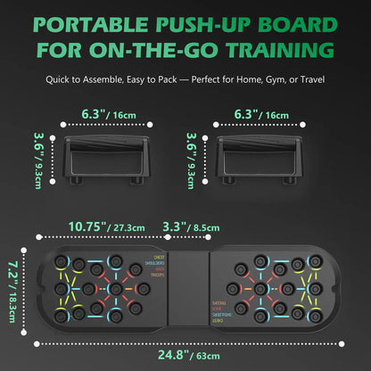 Push up Board, Abdominal and Chest Muscle Training Folding Push up Stand, Portable Fitness Equipment for Home Gym